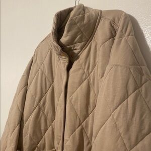 Tan Quilted Bomber Jacket size XXL Pit to Pit 26 inches length 28 inches NWT